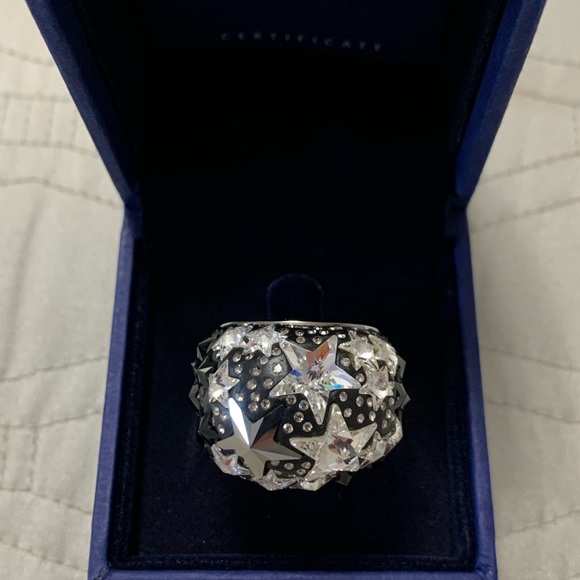 Genuine Swarovski Crystal Fizz Star Cocktail Ring Size 58/Size 8 - Picture 4 of 16